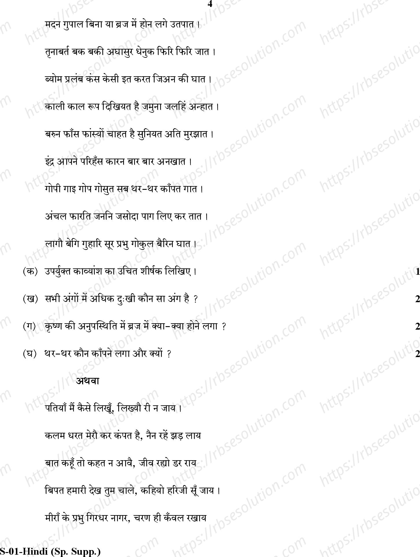 RBSE Class 10th 2017 Supp.)-S-01-2017 Previous Year Papers 3