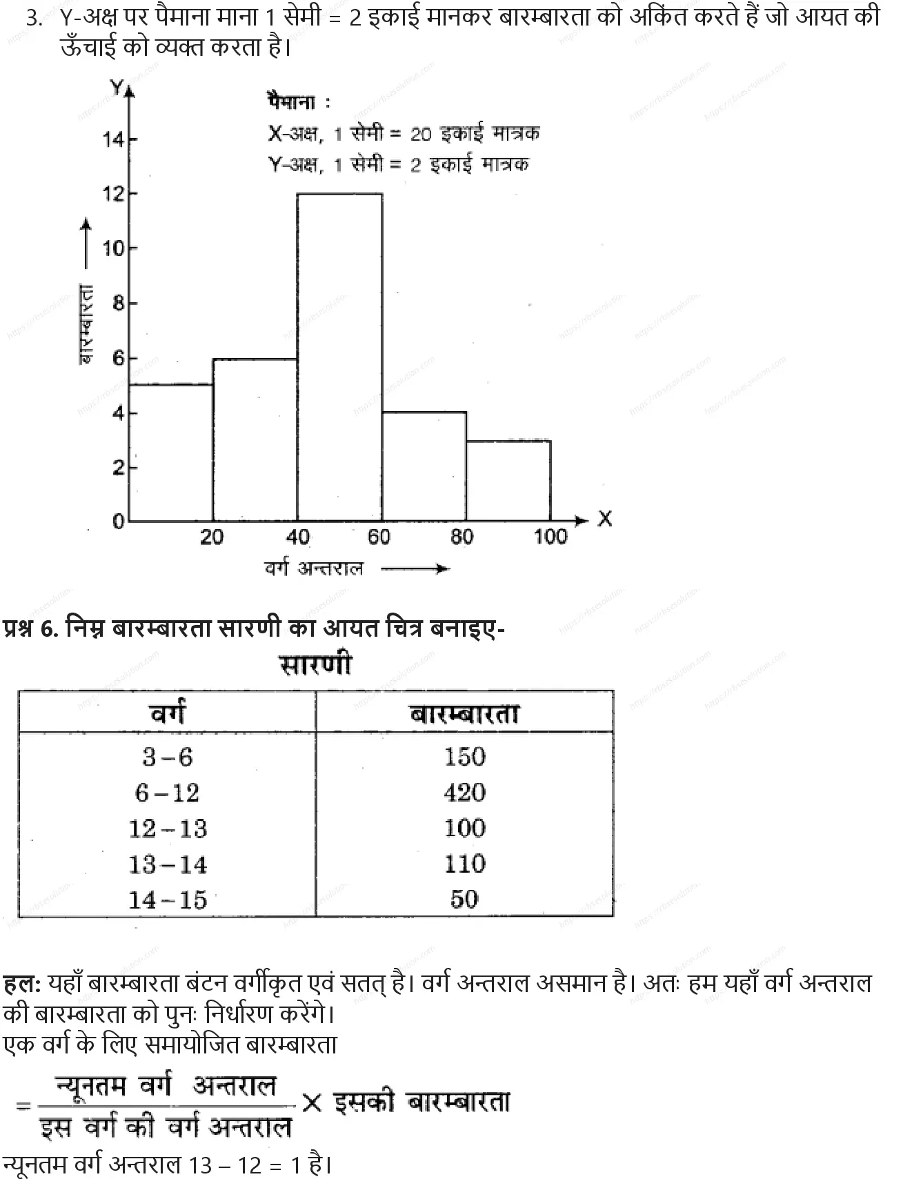 RBSE Class 9th गणित सांख्यिकी Solutions 10