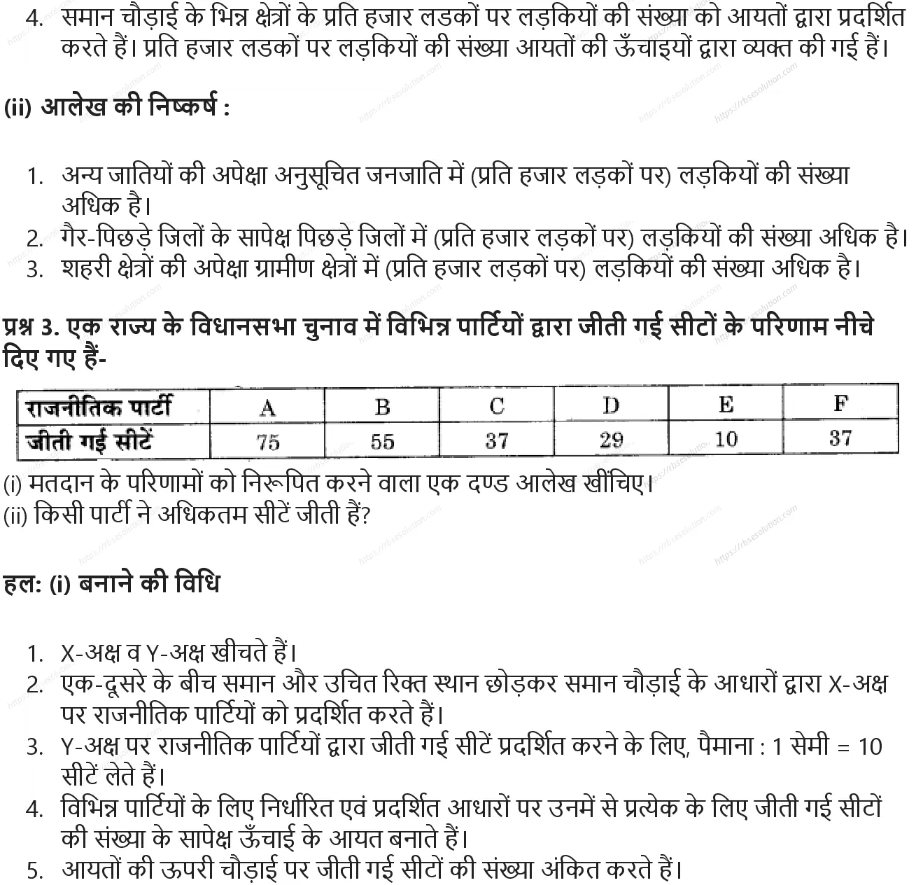 RBSE Class 9th गणित सांख्यिकी Solutions 7